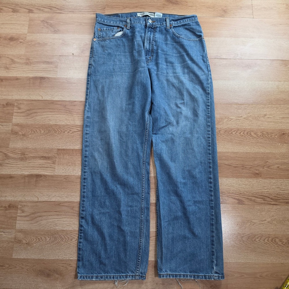 Vintage Levi's 569 Loose Straight Jeans Mens 34x32 Blue Denim Relaxed Baggy